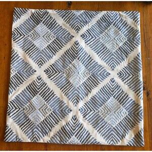 pottery barn pillow cover 20x20 Embroidered Shades Of Gray